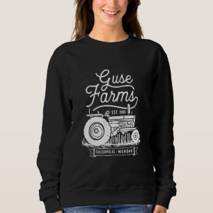 Jim Guse Boerderijen - White on Black Sweatshirt