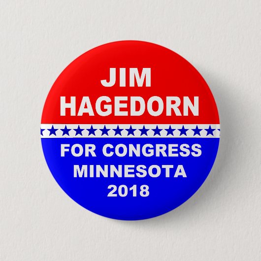 Jim Hagedorn Minnesota Congress 2018 Ronde Button 5,7 Cm (Voorkant)