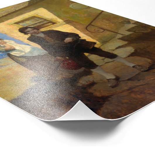 Jim Hawkins vertrekt naar huis van Newell Convers  Foto Afdruk (Hoek)