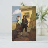 Jim Hawkins vertrekt naar huis van Newell Convers  Informatiekaartje (Staand voorkant)