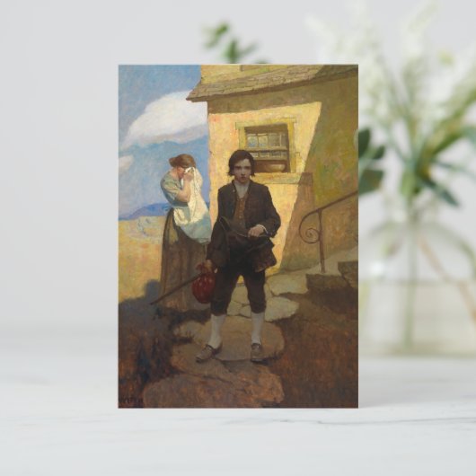 Jim Hawkins vertrekt naar huis van Newell Convers Informatiekaartje (Staand voorkant)