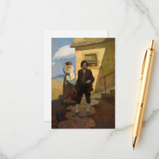 Jim Hawkins vertrekt naar huis van Newell Convers  Informatiekaartje (Voorkant / Achterkant in situ)