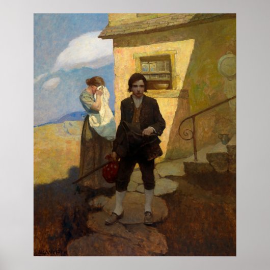 Jim Hawkins vertrekt naar huis van Newell Convers  Poster (Voorkant)