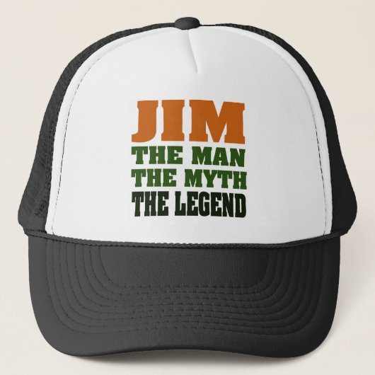 JIM - het Man, de Myth, de Legende! Trucker Pet (Voorkant)