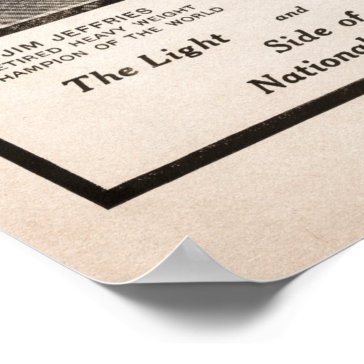 Jim Jeffries vs Jack Johnson Promotion 1910 Poster (Hoek)