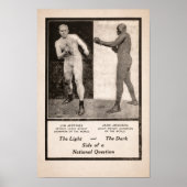 Jim Jeffries vs Jack Johnson Promotion 1910 Poster (Voorkant)