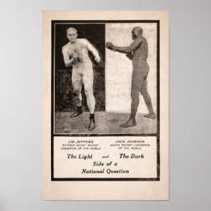 Jim Jeffries vs Jack Johnson Promotion 1910 Poster