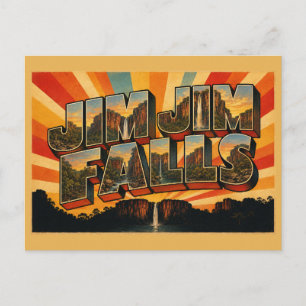 Jim Jim Falls NT Australië Plunge Waterval Briefkaart