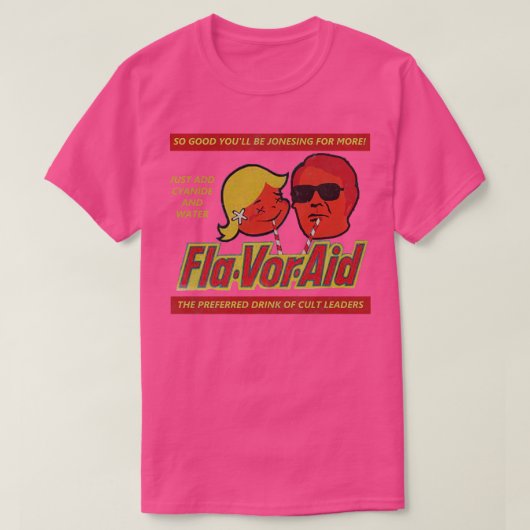Jim Jones Flavour Aid Cult Juice  Retro T-shirt (Design voorkant)