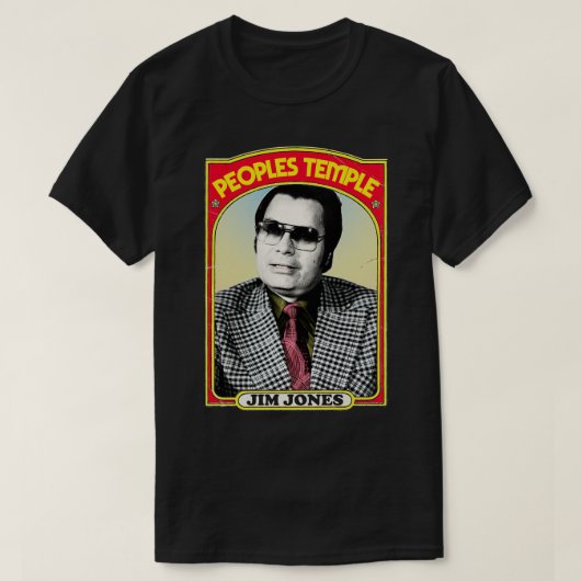 Jim Jones Peoples Temple Retro Style Fan Art Desig T-shirt (Design voorkant)