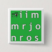 Jim Morrison Anagram Button (Voorkant)