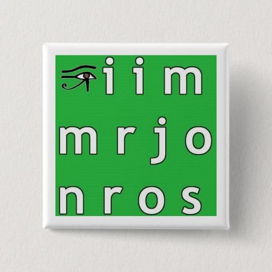 Jim Morrison Anagram Button (Voorkant)