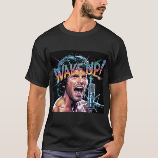 Jim Morrison "Wake Up!" Tee Shirt (Voorkant)