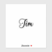 Jim Name - Handgeschreven kalligrafie Sticker (Vel)