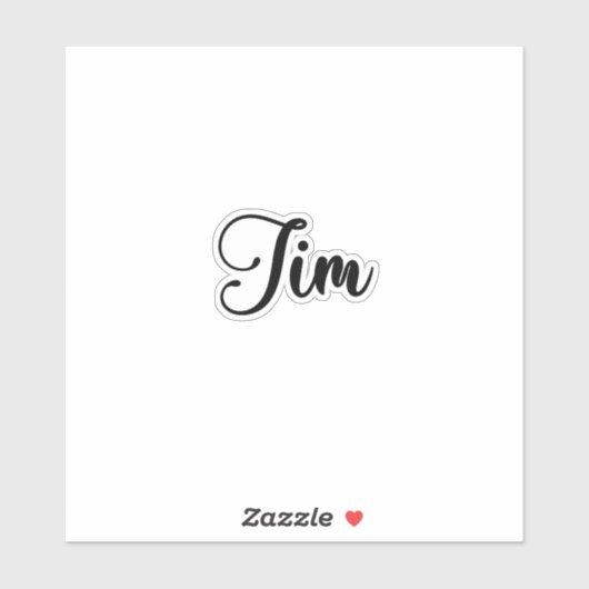 Jim Name - Handgeschreven kalligrafie Sticker (Vel)