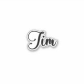 Jim Name - Handgeschreven kalligrafie Sticker (Voorkant)