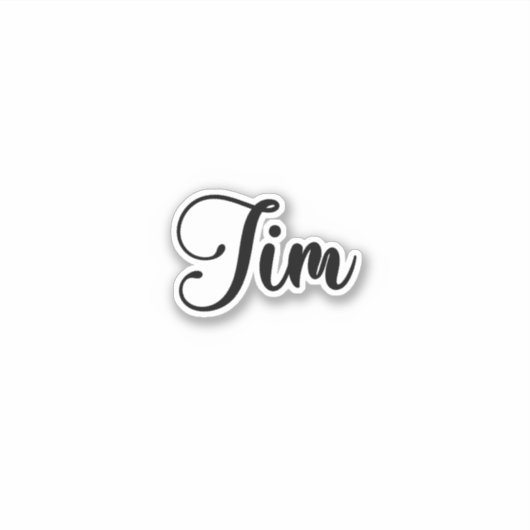 Jim Name - Handgeschreven kalligrafie Sticker (Voorkant)