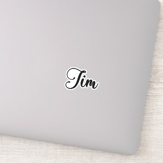 Jim Name - Handgeschreven kalligrafie Sticker (Detail)