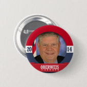 JIM OBERWEIS CAMPAIGN RONDE BUTTON 5,7 CM (Voorkant /achterkant)