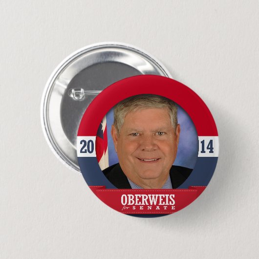 JIM OBERWEIS CAMPAIGN RONDE BUTTON 5,7 CM (Voorkant /achterkant)
