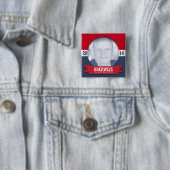 JIM OBERWEIS CAMPAIGN VIERKANTE BUTTON 5,1 CM (In situ)