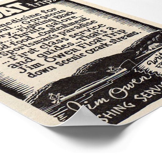 Jim Owen Float Trips Poster (Hoek)