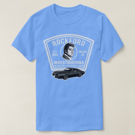 Jim Rockford Private Investigator Patch T-shirt (Design voorkant)