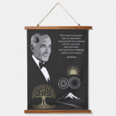Jim Rohn Motivatie Quote Poster Zwart en Goud Hangend Wandkleed (Voorkant)