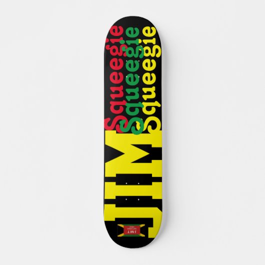 JIM SQUEEEGIE 7 3/4" Skateboarddek Persoonlijk Skateboard (Voorkant)