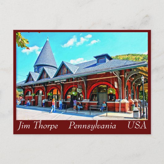 Jim Thorpe Pa. 21 Briefkaart (Voorkant)