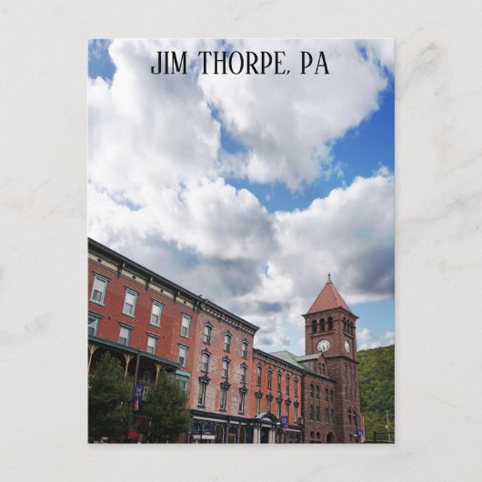 Jim Thorpe Pennsylvania Skyline Pocono Mountain Briefkaart (Voorkant)