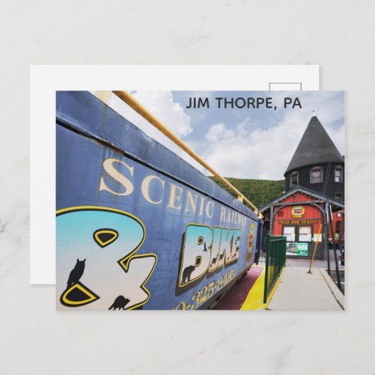 Jim Thorpe Pennsylvania Train Station Briefkaart (Voorkant / Achterkant)