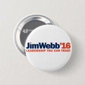 Jim Webb 2016 Campaign Button - Ronde van 2,25 inc (Voorkant /achterkant)