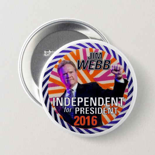 Jim Webb 2016 Ronde Button 7,6 Cm (Voorkant /achterkant)