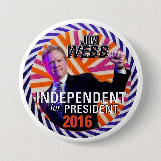 Jim Webb 2016 Ronde Button 7,6 Cm (Voorkant)