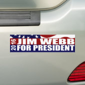 JIM WEBB President 2016 Bumpersticker (Op auto)
