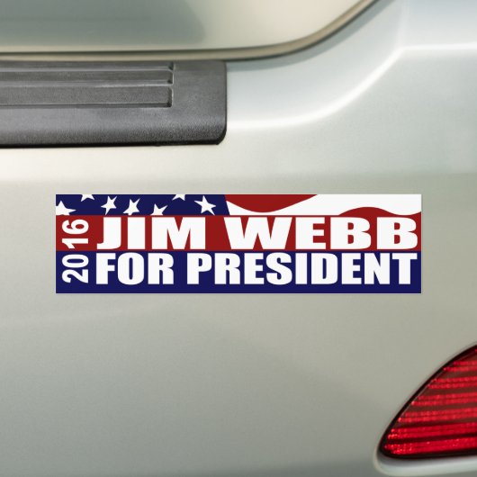JIM WEBB President 2016 Bumpersticker (Op auto)