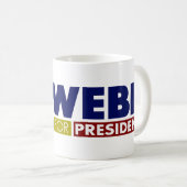 Jim Webb voor President V1 Koffiemok (Voorkant rechts)