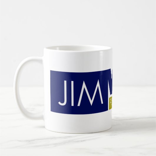 Jim Webb voor President V1 Koffiemok (Links)