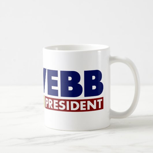 Jim Webb voor President V1 Koffiemok (Rechts)