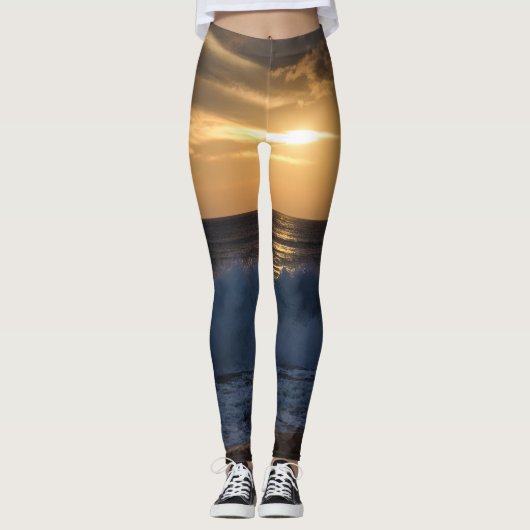 Jimbaran strand bij zonsondergang leggings (Voorkant)