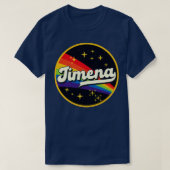 Jimena regenboog in ruimte stijl t-shirt (Design voorkant)