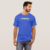 Jimenez naam grappige naam Jimenez 80s thema T-shirt (Voorkant volledig)