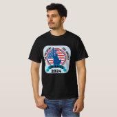 Jimenez voor President 2024 met vlag en standbeeld T-shirt (Voorkant volledig)