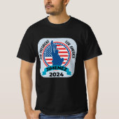 Jimenez voor President 2024 met vlag en standbeeld T-shirt (Voorkant)