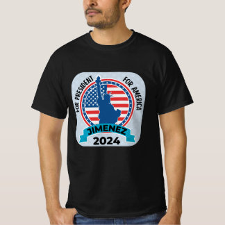 Jimenez voor President 2024 met vlag en standbeeld T-shirt