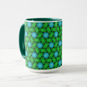 Jimette Design blue and green-pakket Mok (Voorkant links)