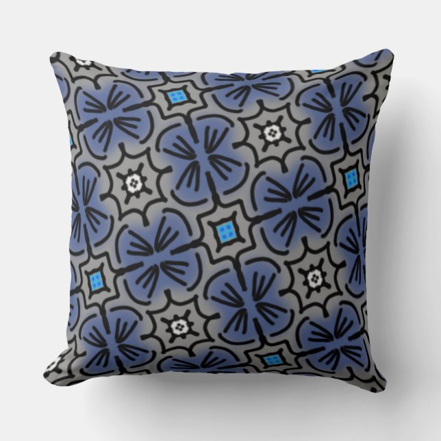 Jimette Design blue gray Kussen (Voorkant)