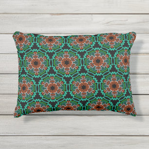 Jimette Design Green, bruin en zwart Buitenkussen