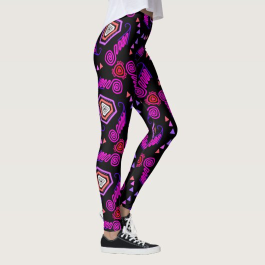 Jimgings Design Red White Black Pink Leggings (Rechts)